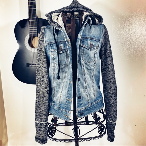 Mossimo Supply Co. Jackets & Blazers - Mossimo denim jacket with sweater sleeves